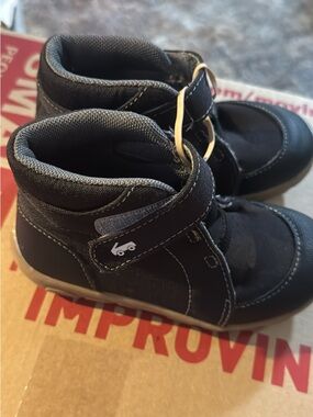 See Kai Run Black Kids High-Top Hook-and-Loop Boots